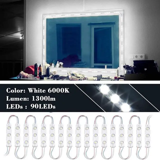 Alt view image 5 of 6 - Kintion LED Vanity Mirror Lights with RF Remote, Dimmable Hollywood Style 13ft(4m), Bathroom Waterproof, for Full Body Mirror, Makeup Mirror, Vanity Mirror, Bathroom Mirror(Mirror Not Include)