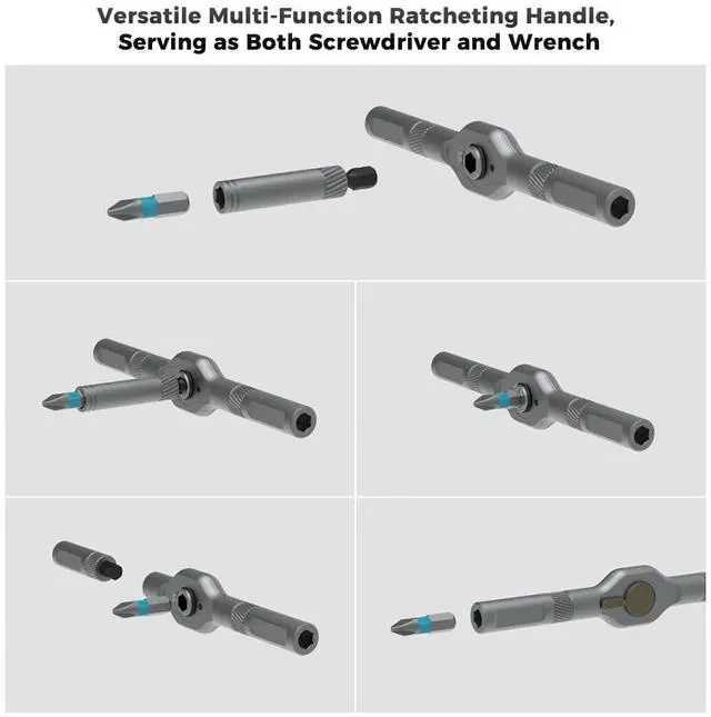 Alt view image 5 of 5 - ANVANNA 42-IN-1 Magnetic Screwdriver Set is a manual precision tool kit designed specifically for home assembly, electronic repair, and DIY projects