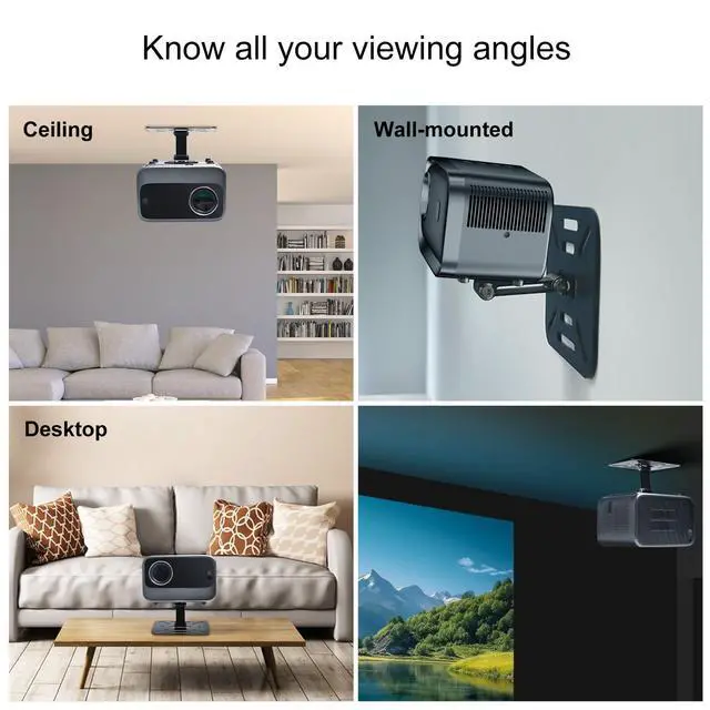 Alt view image 7 of 7 - Projector Stand Table, Desktop Foldable Stand, Projector Ceiling Mount, Easy Setup with 180-Degree Adjustment, Compatible with Most Projectors for Home,Outdoor,Office