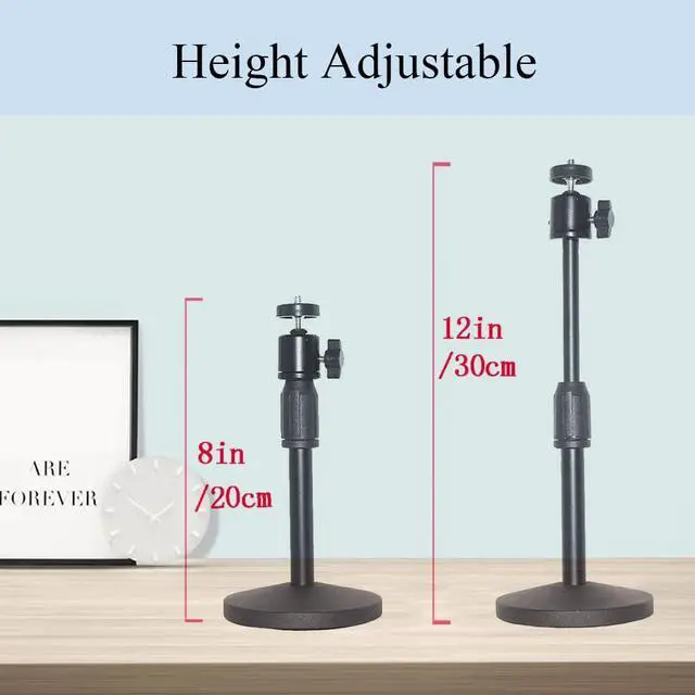 Alt view image 3 of 7 - HANTAQ Desktop Mini Video Projector Stand Mount, Angle Adjustable Mini Projector Stand with 1/4in Mounting Screw, with 360°Rotatable adapter for Projector CCTV DVR