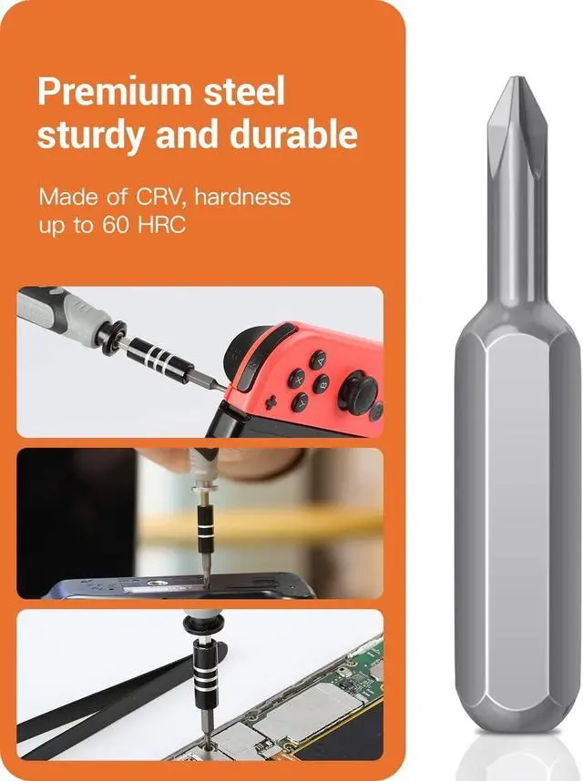 Alt view image 5 of 7 - RARTOP Precision Screwdriver Set, 130 in 1 with 120 bits Repair Tool Kit, Magnetic Screwdriver Set with mini built-in box for Electronics iPhone Jewelers Game Console (130-IN-Orange)