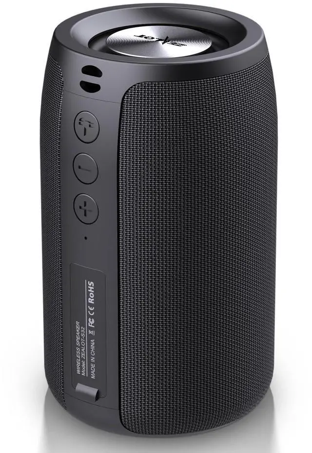 Main image of Portable Bluetooth Speakers, Wireless Speaker, S32 Samll Outdoor Speaker, Waterproof IPX5, Stereo Pairing/Bass/USB/MIC/TF Card/AUX for Home Outdoor Travel, Gift for Men, Kids -Black