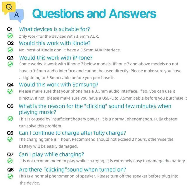 Alt view image 7 of 7 - FIYAPOO Mini Portable Speaker, 3W Mobile Phone Speaker Line-in Speaker with 3.5mm AUX Audio Interface for Smartphone/Tablet/Computer