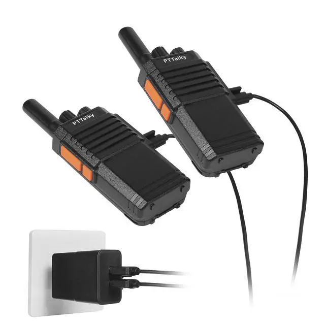 Alt view image 5 of 7 - Walkie Talkies for Adults, FR2 Handheld Long Range Walkie Talkies, Portable FRS Two Way Radio, Rechargeable USB-C Charging, VOX, License Free, for Road Trip Hiking Cruise Camping 2 Pack Black