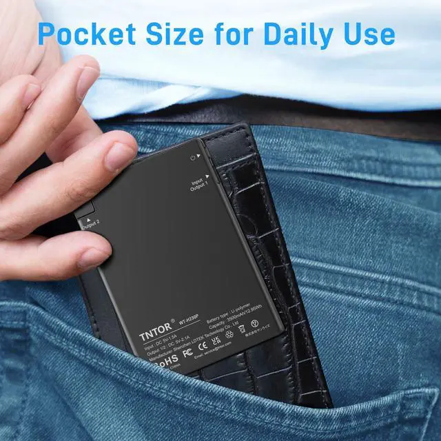 Alt view image 6 of 7 - TNTOR Thin Portable Phone Charger with Built in Lightning Cable-3500mAhUltra Slim Travel Power Bank for Pocket Wallet Compatible with iPhone 14/13/12/11/X/8 Series (Not for iPhone 15 16 Series)