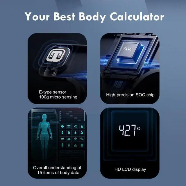 Alt view image 6 of 7 - NUTRI FIT Smart Scale for Body Weight Body Composition Monitor, Bathroom Digital Weighing Scale with BMI, Body Fat, Muscle Mass, Accurate Bluetooth Home User Health Equipment Sync Apps