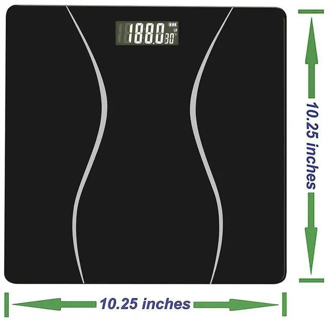 Alt view image 2 of 7 - Scale for Body Weight, Digital Bathroom Scale, Weight Scales for People,Body Scale,Black,Max:400LB/180KG,2 Weighing Units: LB/KG