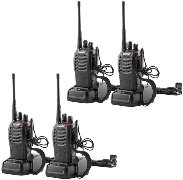 Main image of Walkie Talkies Long Range for Adults with Earpieces,16 Channel Walky Talky Rechargeable Handheld Two Way Radios with Flashlight Li-ion Battery and Charger 4 Pack