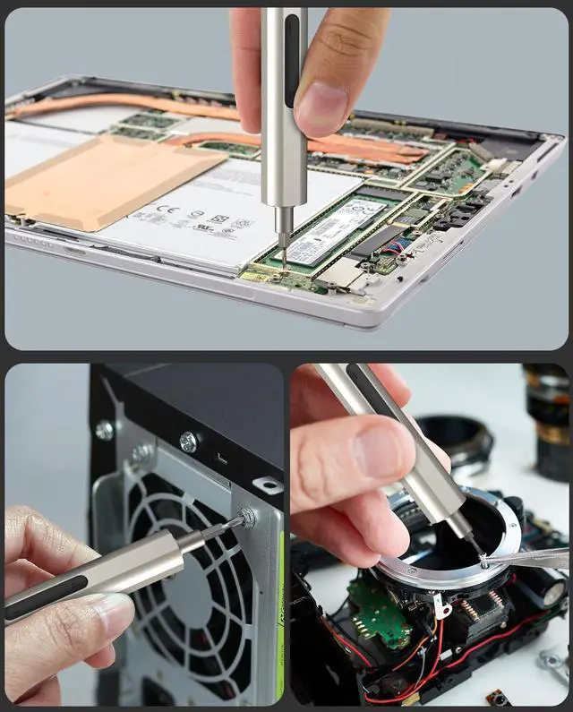 Alt view image 5 of 7 - HYCHIKA Precision Screwdriver Set, Mini Electric Screwdriver 67-in-1 with 52 Magnetic Bits, 3 Torque Settings, LED Light & Rechargeable Repair Tool Kit for Computer Phone Camera