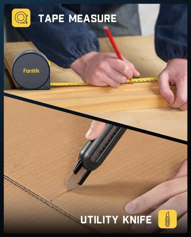 Alt view image 4 of 7 - Fanttik S1 NEX Studio Electric Screwdriver Tool Kit, 3 Torque Settings, Max 6N.m, 10 Magnetic Bits, 7 Types Tools, Hex Keys, Spanner, Claw Hammer, Household Tool Kits for Home Repairs, Idea DIY