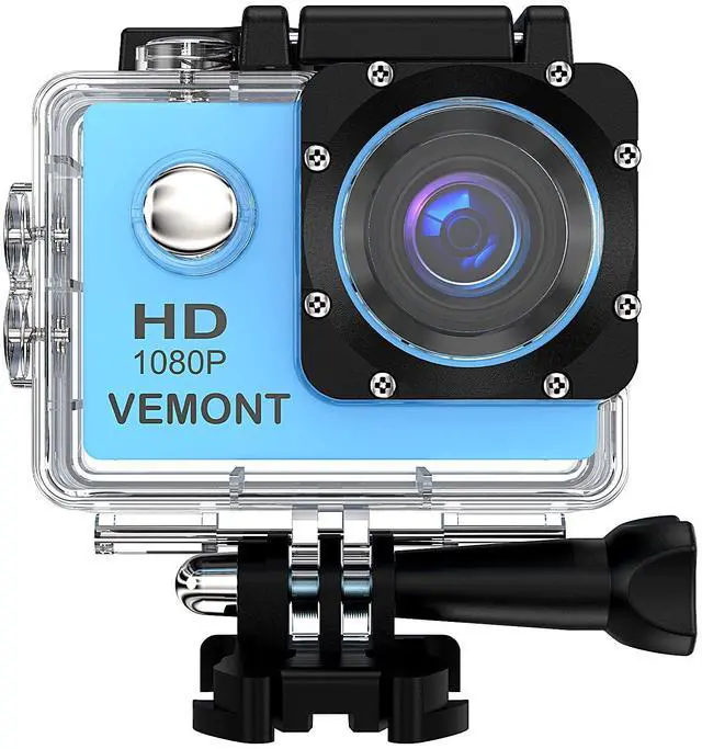 Main image of Action Camera, 1080P 12MP Sports Camera Full HD 2.0 Inch Action Cam 30m/98ft Underwater Waterproof Camera with Mounting Accessories Kit