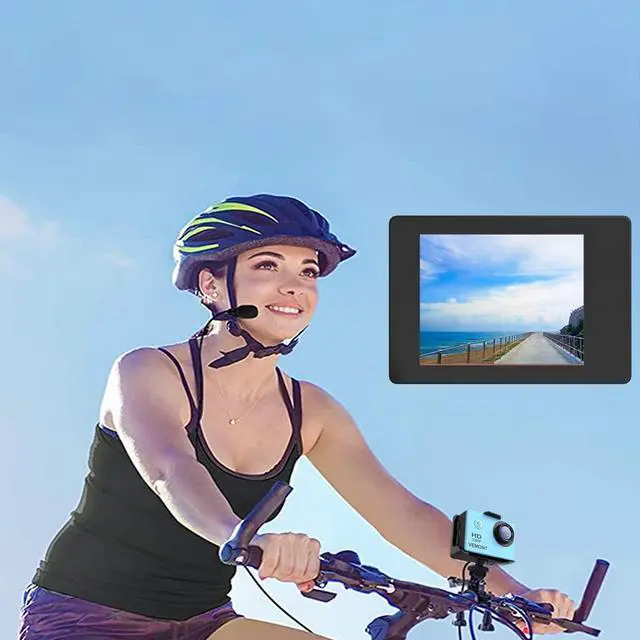 Alt view image 3 of 7 - Action Camera, 1080P 12MP Sports Camera Full HD 2.0 Inch Action Cam 30m/98ft Underwater Waterproof Camera with Mounting Accessories Kit
