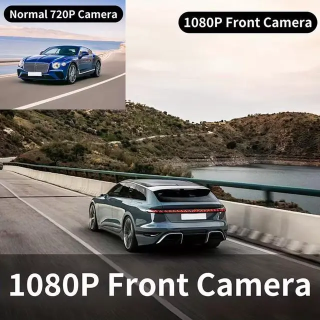 Alt view image 5 of 6 - YOVDA 1080P Dual Camera Dash Cam for Cars, Driving Recorder with IR Night Vision, Loop Recording, Wide Angle Lens - 3.16 Inch IPS Screen,Parking Mode, Car Camera with 32GB TF Card