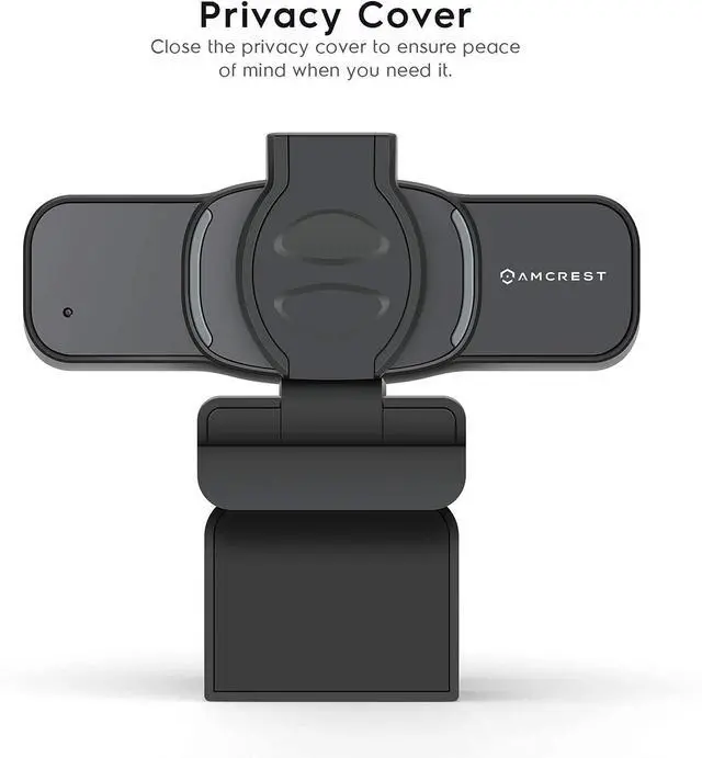 Alt view image 3 of 7 - Amcrest 1080P Webcam with Microphone & Privacy Cover, Web Cam USB Camera, Computer HD Streaming Webcam for PC Desktop & Laptop w/Mic, Wide Angle Lens & Large Sensor for Superior Low Light (AWC201-B)