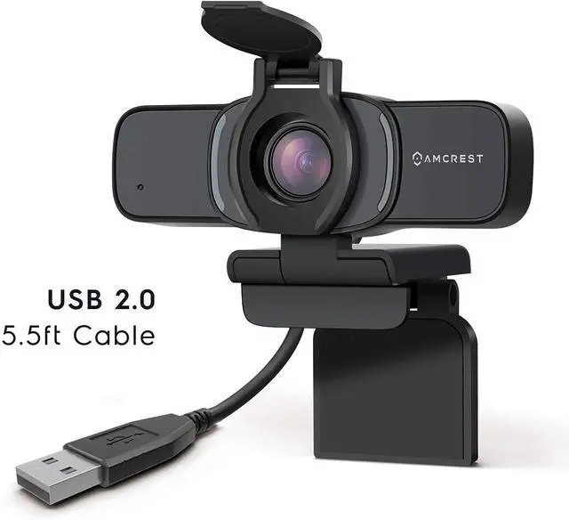 Alt view image 5 of 7 - Amcrest 1080P Webcam with Microphone & Privacy Cover, Web Cam USB Camera, Computer HD Streaming Webcam for PC Desktop & Laptop w/Mic, Wide Angle Lens & Large Sensor for Superior Low Light (AWC201-B)