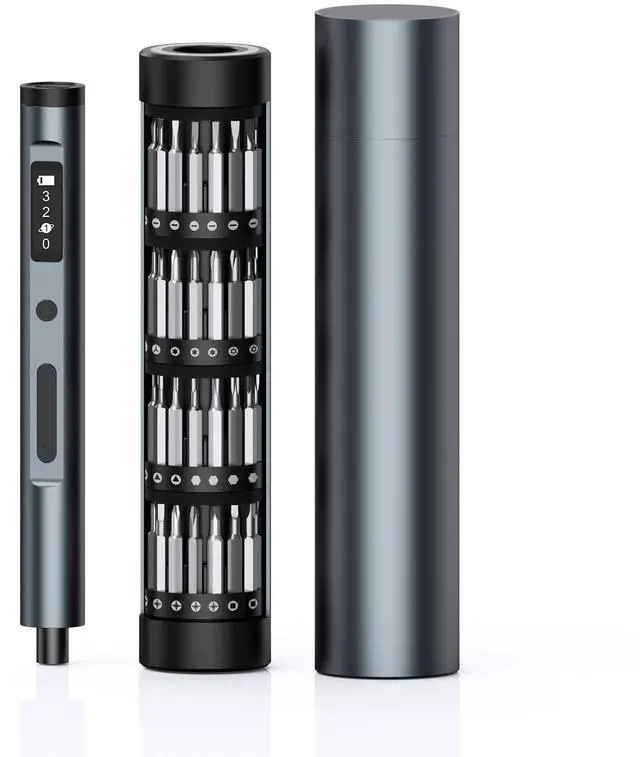 Main image of ORIA Electric Screwdriver Set - 62 in 1 Precision Kit with 60 Bits, Rechargeable Repair Tool, 3 Torque Gears for Phone, Laptop, Watch