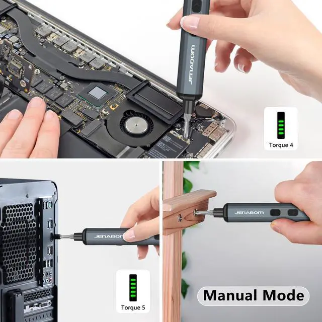 Alt view image 6 of 7 - JENABOM 3.7V Electric Screwdriver, Mini Precision Screwdriver Set, 64 Magnetic Bits, Magnetic Storage, Rechargeable,Cordless, Repair Tool Kit for Electronics Phone Camera Laptop Watch