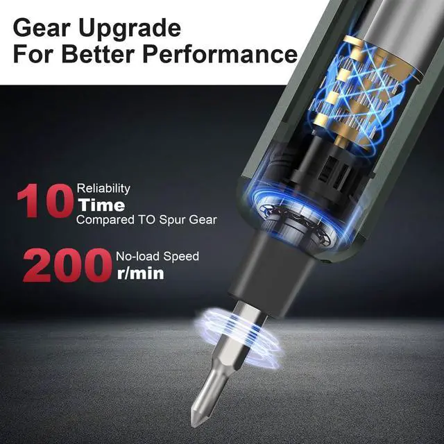 Alt view image 7 of 7 - Mini Electric Screwdriver, 30 in 1 Small Electric Screw Driver Kit with 24 Magnetic Bits,3 LED Lights Precision Cordless Repair Tool for Phone, Camera, Laptop, Watch