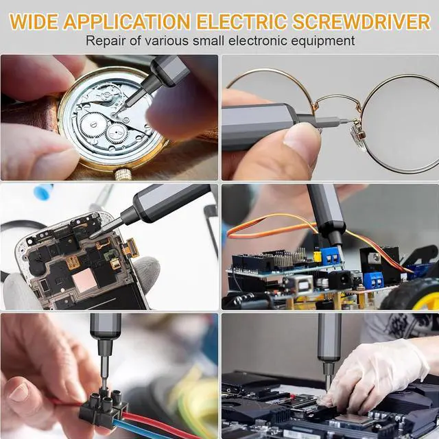 Alt view image 7 of 7 - E1 Max Electric Screwdriver,Mini Precision Screwdriver Set,44 in 1 Screwdriver Set,Magnetic Storage, Repair Tool Kit for Electronics Phone Camera Laptop Watch