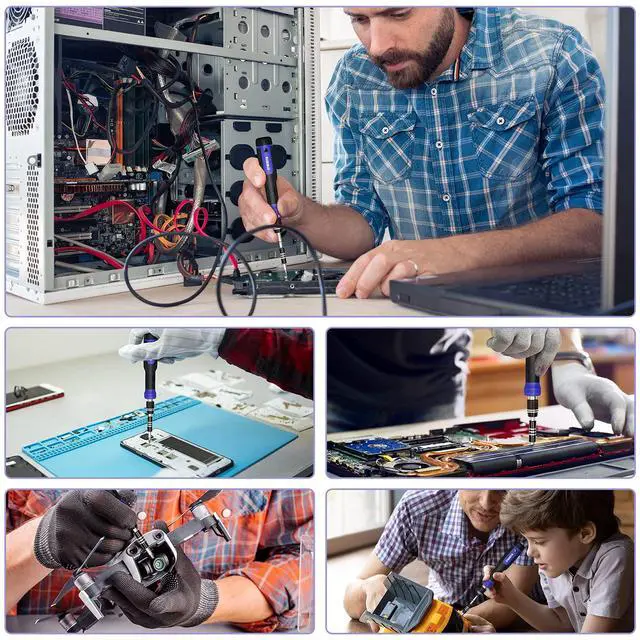 Alt view image 7 of 7 - STREBITO Precision Screwdriver Set 191-Piece Multi-Bit Screwdriver 1/4 Inch Nut Driver Home Improvement Tool Electronic Repair Kit for Computer, iPhone, Laptop, PC, Cell Phone, PS4, Xbox, Nintendo