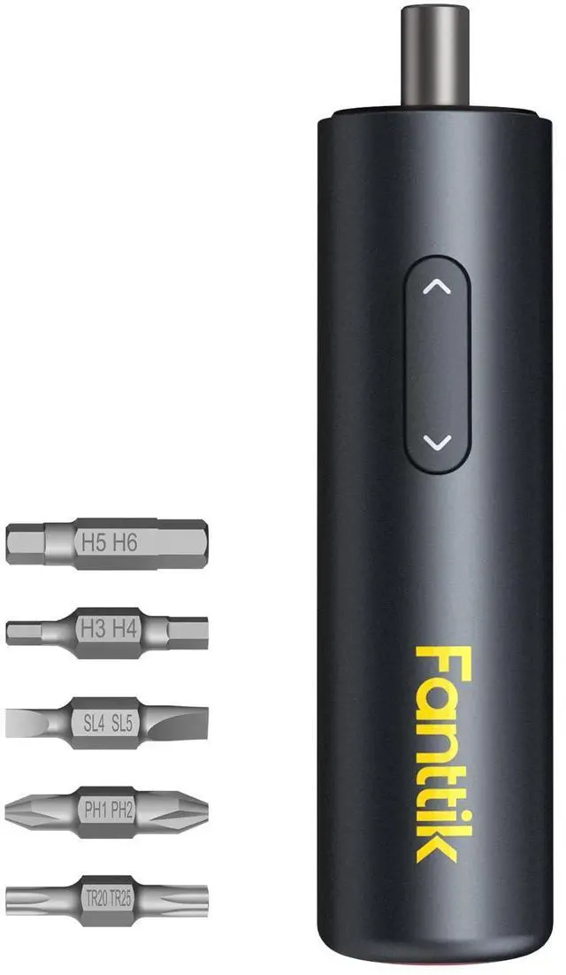 Main image of Fanttik S1 Capsule Cordless Screwdriver, Electric Screwdriver, Max 5 N.m, 320 RPM Motor, 5 Pcs Double-Ended Bits, Compact Design, LED Light, 1/4''Hex, Idea Tool for Furniture, Appliances-Grey