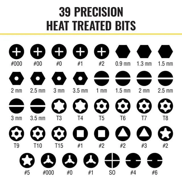 Alt view image 3 of 7 - Klein Tools 32717 Precision Screwdriver Set with Case, All-in-One Multi-Function Repair Tool Kit Includes 39 Bits for Apple Products