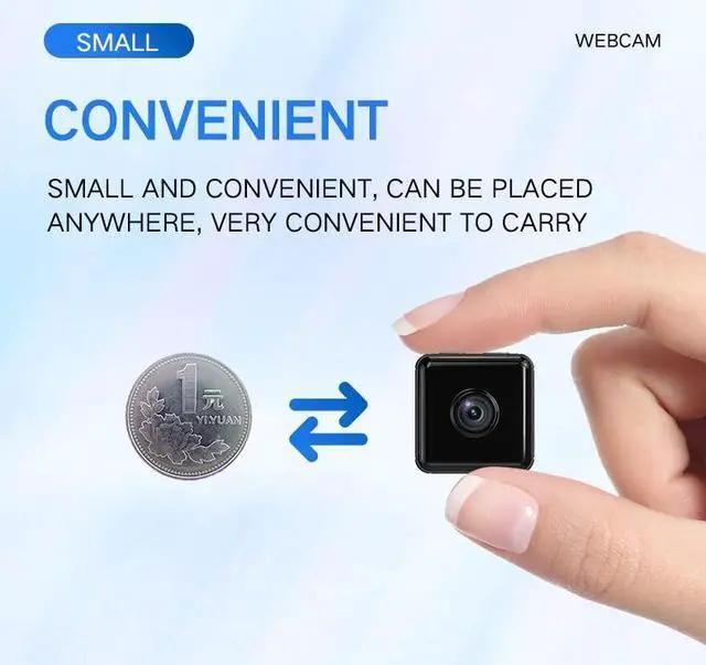 Alt view image 3 of 7 - Mini Indoor Wireless WiFi Camera Small Home Security Cameras Body Small Outdoor HD Spy Micro Nanny Cam Pet Dog Babysitter House Security Camaras Room Cams No Need Wifi Cam Compatible with Android