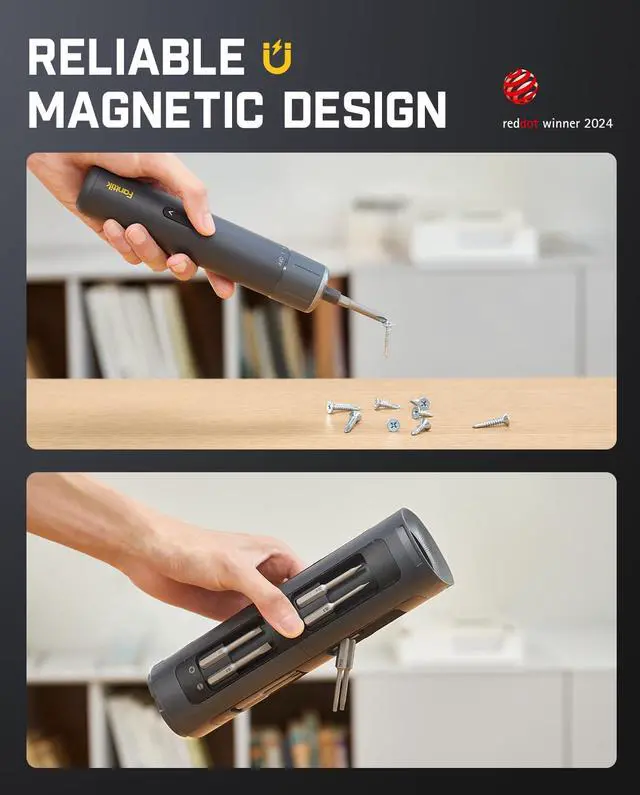 Alt view image 7 of 7 - Fanttik S1 Pro Electric Screwdriver, Power Screwdriver with16 S2 Steel Bits, 3 Torque Settings, Max 6 N.m, 2000mAh Battery, LED Light & 1/4''Hex, Ideal Tool for Furniture & Gaming PC