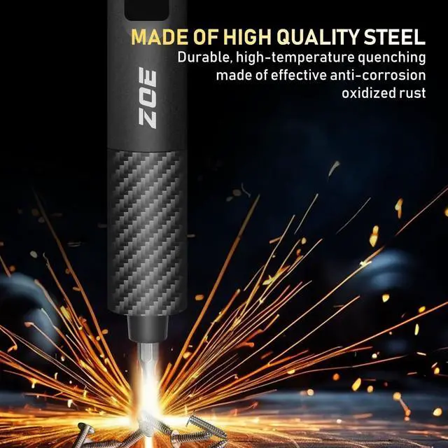 Alt view image 6 of 7 - Small screwdriver set,71 in 1 electric screwdriver cordless with LED light,5 torque settings,MAX 0.6Nm,42 magnetic bit set,Crowbar and tweezers,Pc multi tool kit,Laptop,Phone repair kit