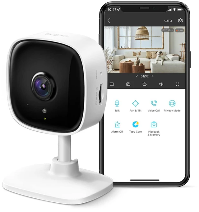 Main image of 2K Indoor Security Camera, Baby Monitor, Dog Camera, Wired, C110 Motion Detection, 2-Way Audio Siren, Night Vision, Cloud & SD Card Storage(Up to 512GB), Works w/Alexa & Google Assistant
