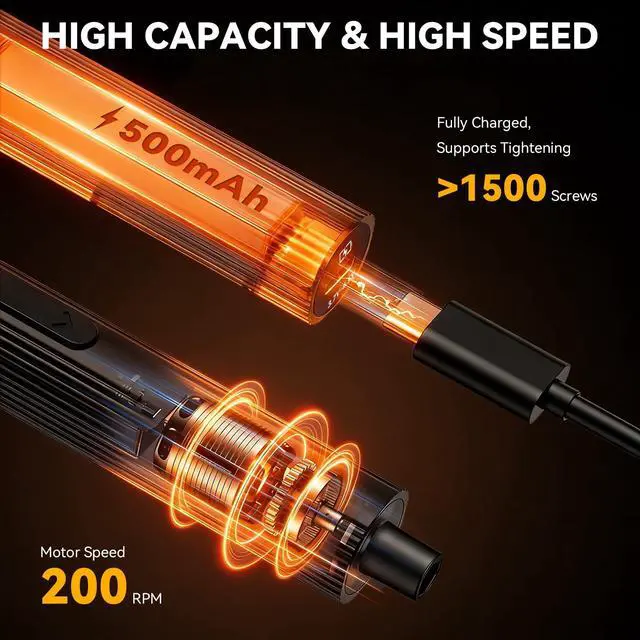 Alt view image 3 of 7 - KELIN 156 in 1 Electric Screwdriver, Precision Power Screwdriver Set, 5 Torque Levels140 S2 Steel Magnetic Bits, Gifts for Men, Magnetic Repair Tool Kit for iPhone, PC, Laptop, PS4 PS5, Xbox, Watch