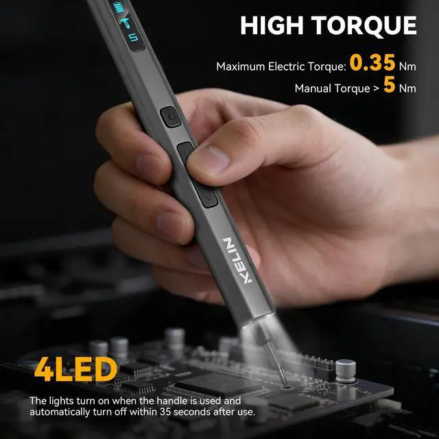 Alt view image 6 of 7 - KELIN 156 in 1 Electric Screwdriver, Precision Power Screwdriver Set, 5 Torque Levels140 S2 Steel Magnetic Bits, Gifts for Men, Magnetic Repair Tool Kit for iPhone, PC, Laptop, PS4 PS5, Xbox, Watch