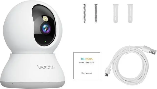 Alt view image 7 of 7 - blurams 5G Pet Camera 2K, 360° PTZ Dog Camera with Phone App, Indoor Cameras for Home Security w/Dual-Band WiFi6, 2-Way Audio, Motion Tracking, Color/IR Night Vision, Siren, Cloud&SD