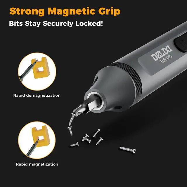 Alt view image 4 of 7 - Treevian 3.7V Electric Screwdriver Kit, 48-in-1 Dual-Head Precision Screwdriver Set with Manual and 170 RPM Electric Screwdriver, USB Rechargeable, Ideal for Precision Electronics Repair