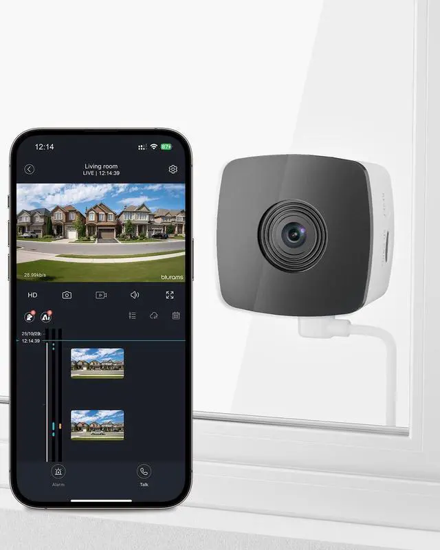 Main image of blurams 2.4G/5G Cameras for Home Security, 2K Pet Camera Indoor with Phone App, Window Security Camera w/Motion Detection, 2-Way Talk, IR Night Vision