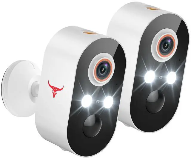 Main image of BoilNano 1080P Security Camera Wireless Outdoor with 2-Way Talk for Home Security, Low Light Night Vision, PIR Motion Detection, Cloud Storage, Live View Bullet Surveillance Cam (2 Pack)