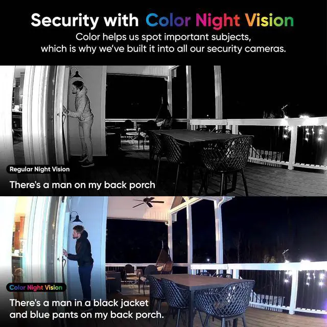 Alt view image 3 of 7 - Cam OG Indoor/Outdoor 1080p Wi-Fi Smart Home Security Camera with Color Night Vision, Built-in Spotlight, Motion Detection, 2-Way Audio, Compatible with Alexa & Google, White, Free Expert Setup