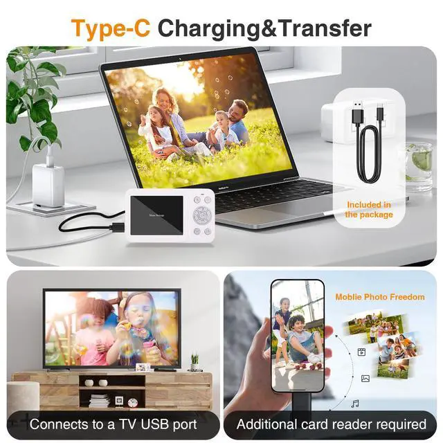 Alt view image 6 of 7 - 4K Digital Camera for Kids Ages 7-12, 64MP Point and Shoot Digital Camera for Vlogging with 32GB SD Card, Autofocus 18X Zoom Compact Portable Camera for Boys Girls Teens Adult Beginners, 2 Batteries