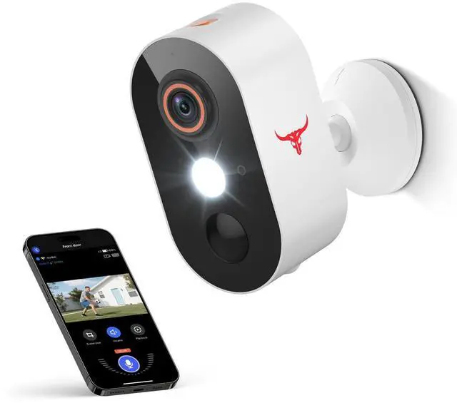 Main image of TrendBuzz 1080P Wireless Security Camera with AI Human Detection, Color Night Vision, PIR Motion Detection, Two-Way Talk, Cloud Service, 2.4G Wi-Fi, Battery Powered, Outdoor Surveillance Bullet Cam