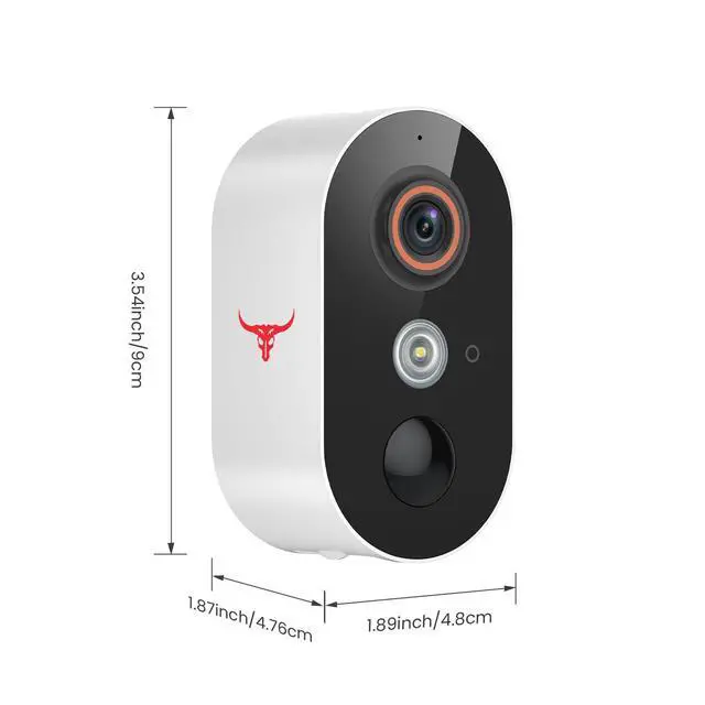 Alt view image 2 of 7 - TrendBuzz 1080P Wireless Security Camera with AI Human Detection, Color Night Vision, PIR Motion Detection, Two-Way Talk, Cloud Service, 2.4G Wi-Fi, Battery Powered, Outdoor Surveillance Bullet Cam