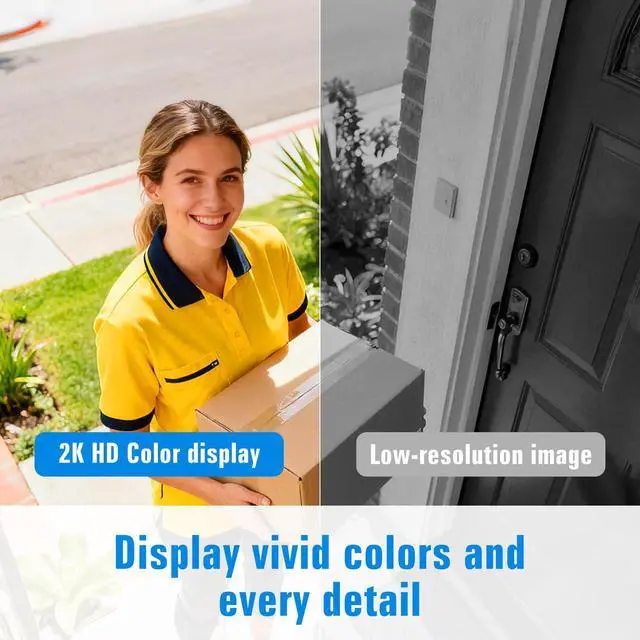 Alt view image 3 of 7 - Security Cameras Wireless Outdoor, 2K Cameras for Home Security with Color Night Vision, SD/Cloud Storage,Longer Battery Life, Weatherproof, AI Motion Detection, Spotlight Siren Alarm