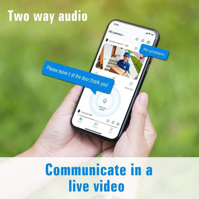 Alt view image 5 of 7 - Security Cameras Wireless Outdoor, 2K Cameras for Home Security with Color Night Vision, SD/Cloud Storage,Longer Battery Life, Weatherproof, AI Motion Detection, Spotlight Siren Alarm