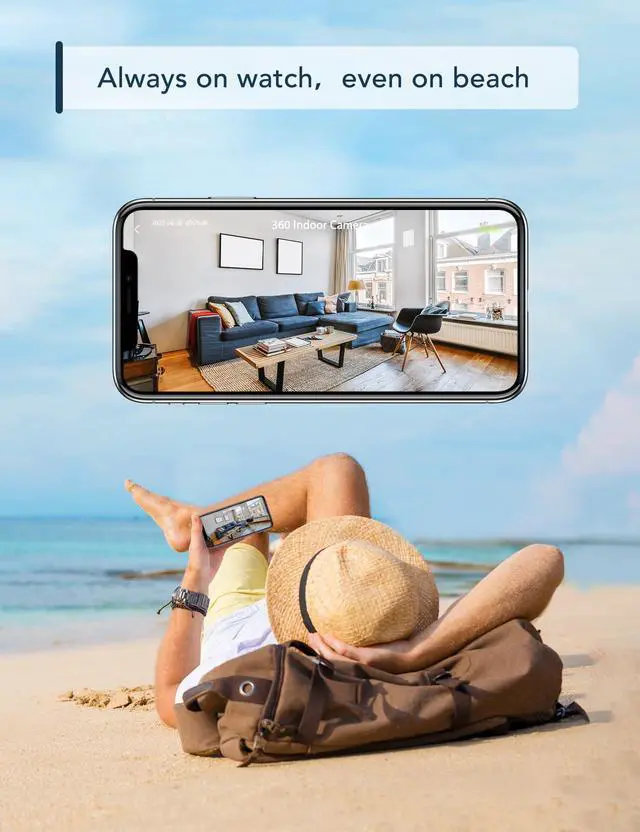 Alt view image 3 of 7 - GNCC 2K Indoor Security Camera Dog Camera Motion Detection, Cameras for Home Security with 2-Way Audio Siren, Night Vision, Cloud & SD Card Storage, Works w/Alexa & Google Home, 2.4G WiFi(only), C2