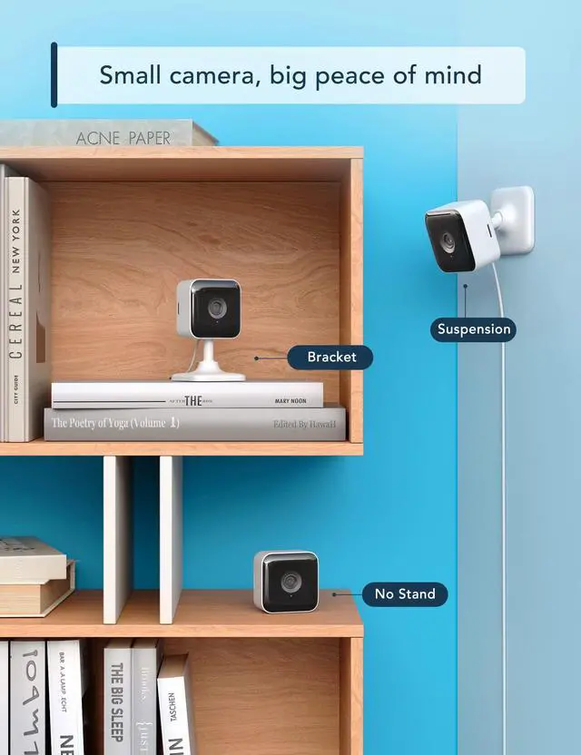 Alt view image 5 of 7 - GNCC 2K Indoor Security Camera Dog Camera Motion Detection, Cameras for Home Security with 2-Way Audio Siren, Night Vision, Cloud & SD Card Storage, Works w/Alexa & Google Home, 2.4G WiFi(only), C2