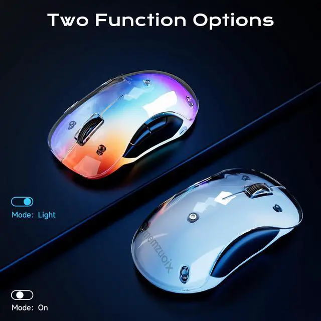 Alt view image 2 of 7 - memzuoix 2.4G Aesthetic Wireless Mouse - Customizable Covers & LED Mood Lighting - Rechargeable Ergonomic Design, 5 Buttons, 1200 DPI for Office, Laptop, Mac - White