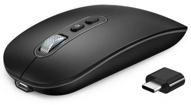 Main image of RaceGT USB C Wireless Mouse, Rechargeable Dual-Mode Mouse(Type-c and Bluetooth), Silent Bluetooth Mice for MacBook Air/Pro, Slim Portable Travel Mice for iPad Mac Laptop PC Computer