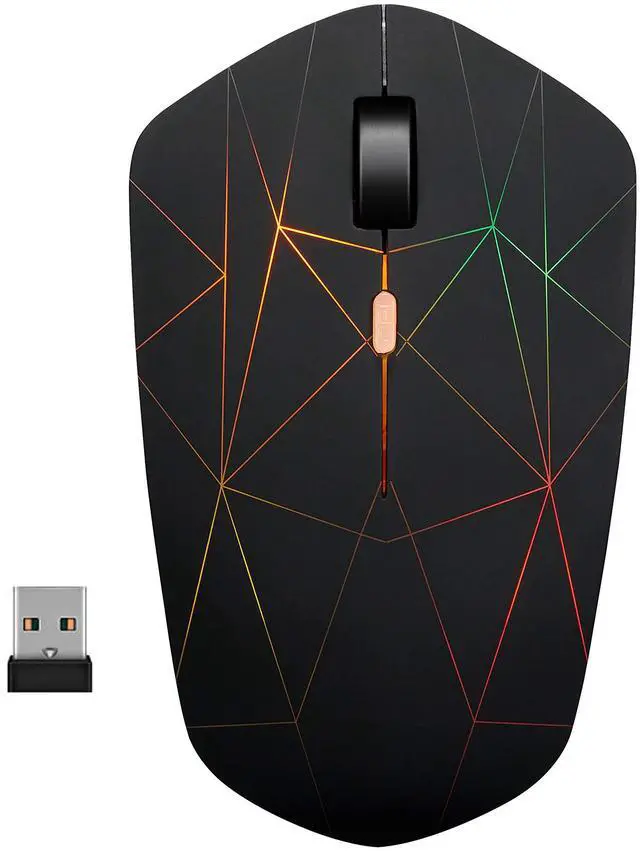 Main image of Rechargeable Wireless Mouse, Illuminating Backlit Powered by Li-Polymer Battery, Optical Sensor, Nano USB Receiver,3 Stages DPI Speed, 4 Buttons for PC, Laptop, Tablet, MacBook etc. (Net illuminating)