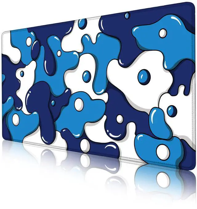 Main image of Gaming Mouse Pad for Desk,Large Cute Mousepad Laptop,Japanese Geometric Blue Anime Mouse Mat,Long XXL Waterproof Keyboard Pads,Big Non-Slip Mouse Pads for Game Office Home31.5 x 15.7 in