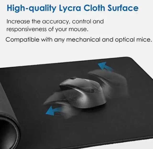 Alt view image 5 of 7 - Large Gaming Mouse Pad, XXL Extended Computer Keyboard Mouse Mat with Stitched Edges, 31.5" x 15.7" Non-Slip Waterproof Rubber Base Office Big Long Mousepad for Work, Game, Office, Home, Black