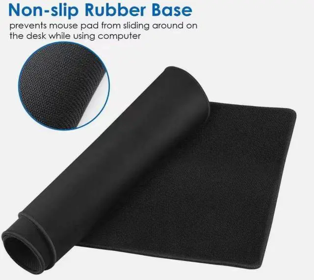 Alt view image 6 of 7 - Large Gaming Mouse Pad, XXL Extended Computer Keyboard Mouse Mat with Stitched Edges, 31.5" x 15.7" Non-Slip Waterproof Rubber Base Office Big Long Mousepad for Work, Game, Office, Home, Black